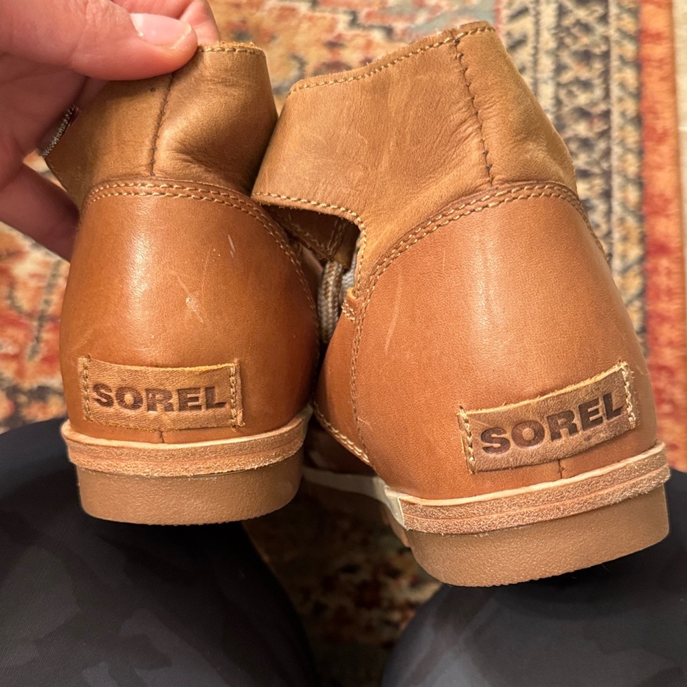Sorel Tan and Brown Strappy Sandals - Picture 2 of 3